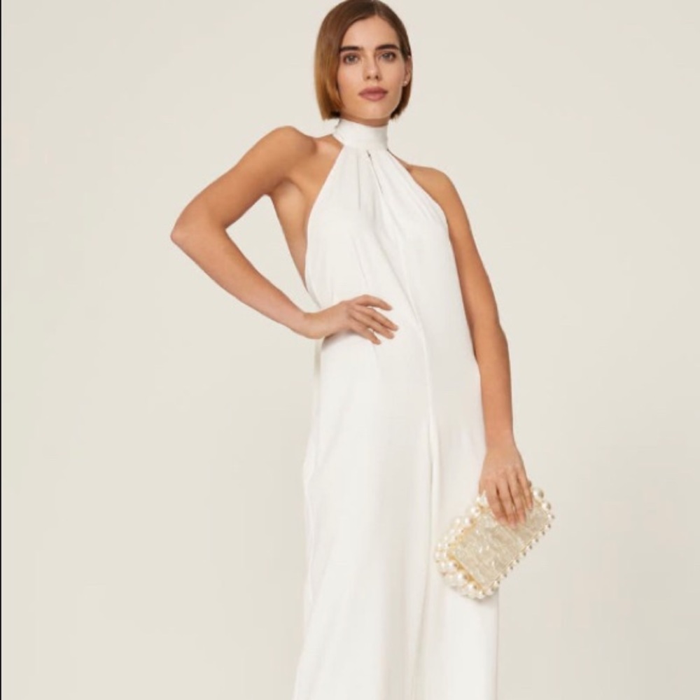 Showbiz De La Vali jumpsuit. Bridal / Wedding look
